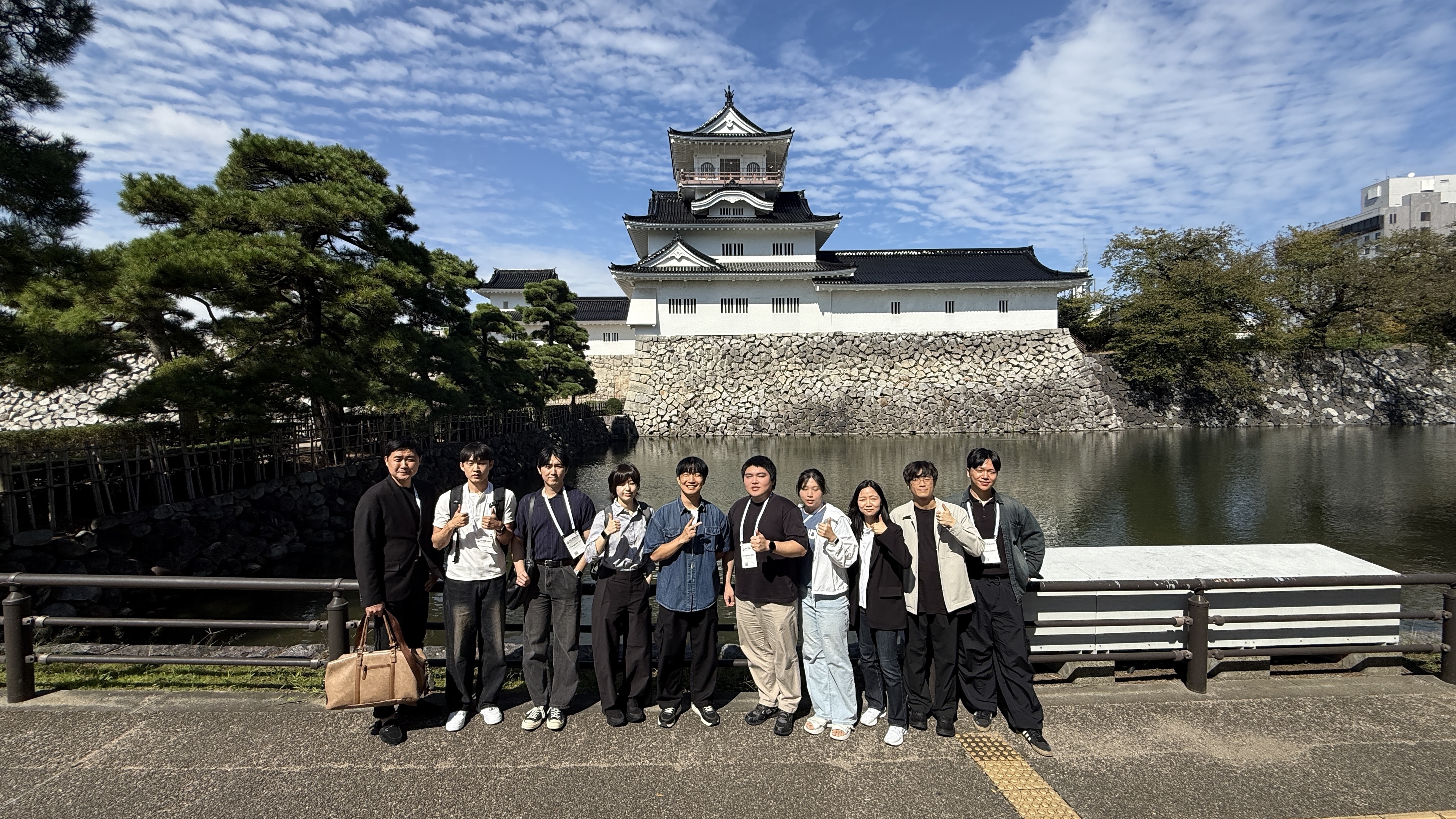 KS Research members at Toyama Castle during SCES 2026